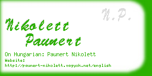 nikolett paunert business card